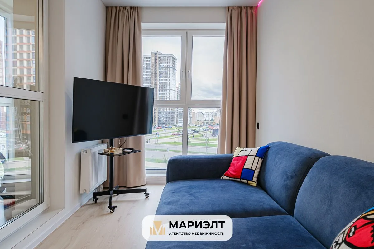 Продается квартира- студия с современным ремонтом в новостройке 2023г. в ЖК Minsk World.